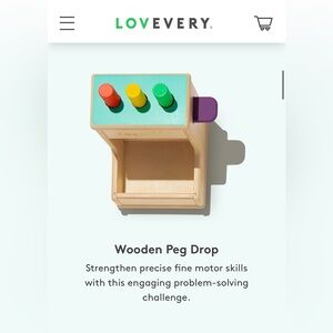 Lovevery Wooden Peg Drop
